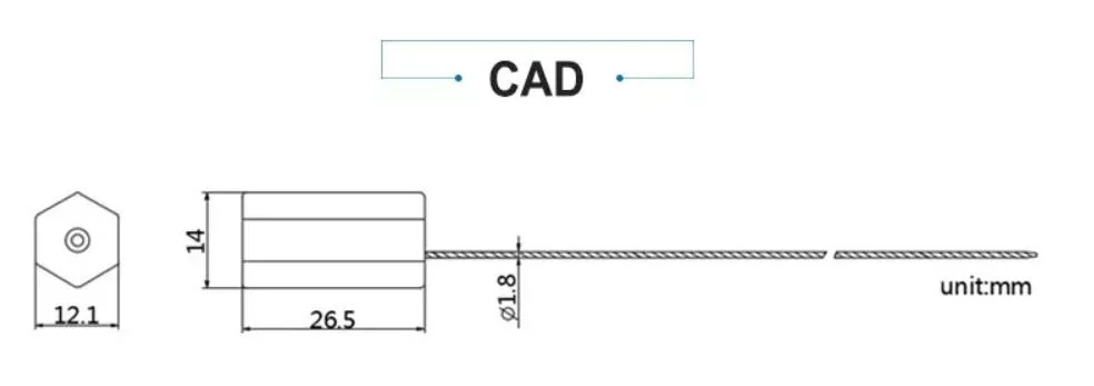 Steel Cable Lead Hexagon Fixed Length Cable Seal