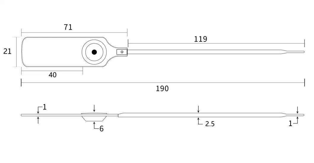 Tote Seal Box Seal Security Seal with Engraved Number